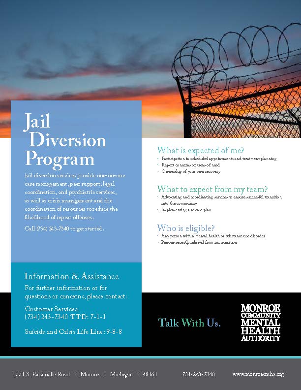 Jail Diversion Program flyer graphic