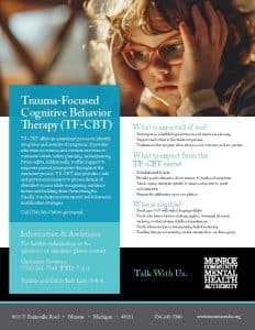 Trauma-Focused Cognitive Behavior Therapy flyer graphic