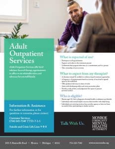 Adult Outpatient Services Flyer Graphic