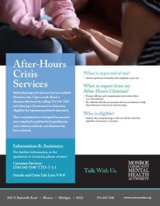 After-Hours Crisis Services Flyer Graphic