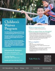 Children's Waiver Program Flyer Graphic
