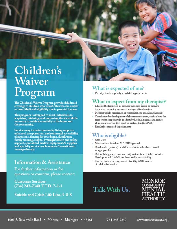 Children's Waiver Program Flyer Graphic