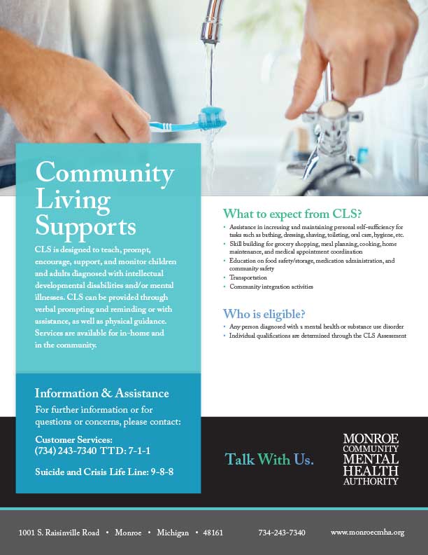 Community Living Supports Flyer Graphic