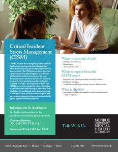 Critical Incident Stress Management Flyer Graphic