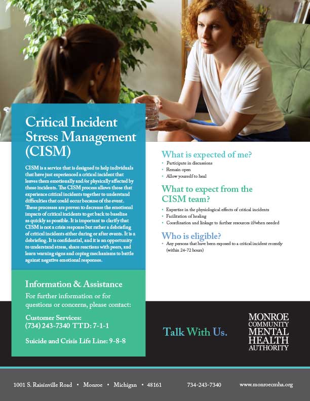 Critical Incident Stress Management Flyer Graphic