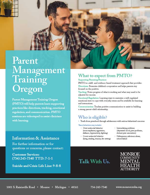 Parent Management Training Oregon Flyer Graphic