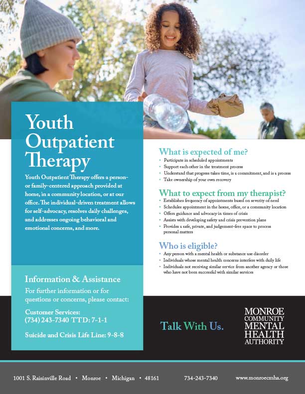 Youth Outpatient Therapy Flyer Graphic